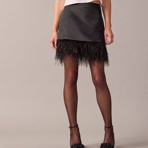 J. Crew feather-hem mini skirt NWT